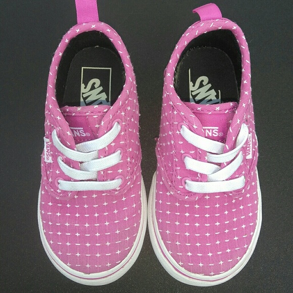 pink and white toddler vans